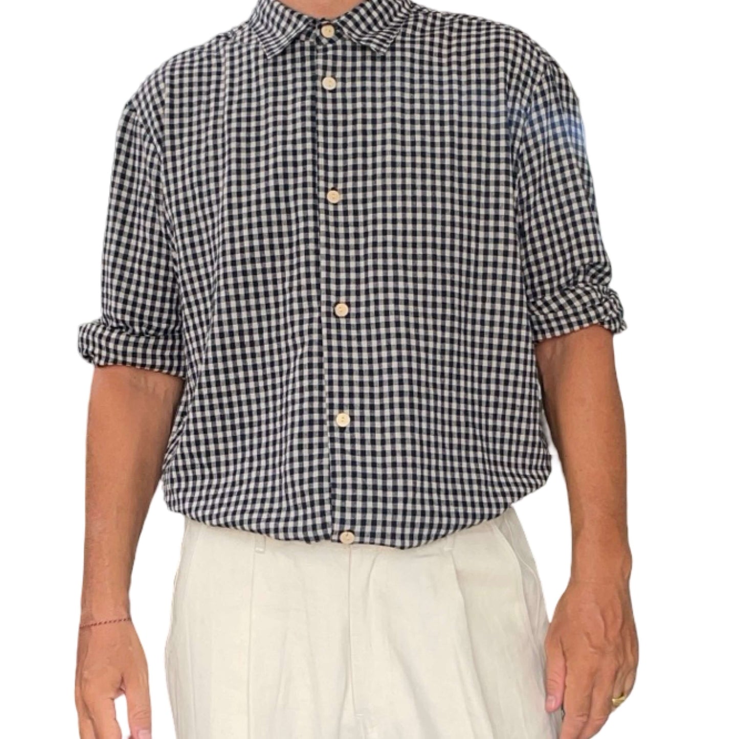 Original Shirt L/S - Cotton/Linen check