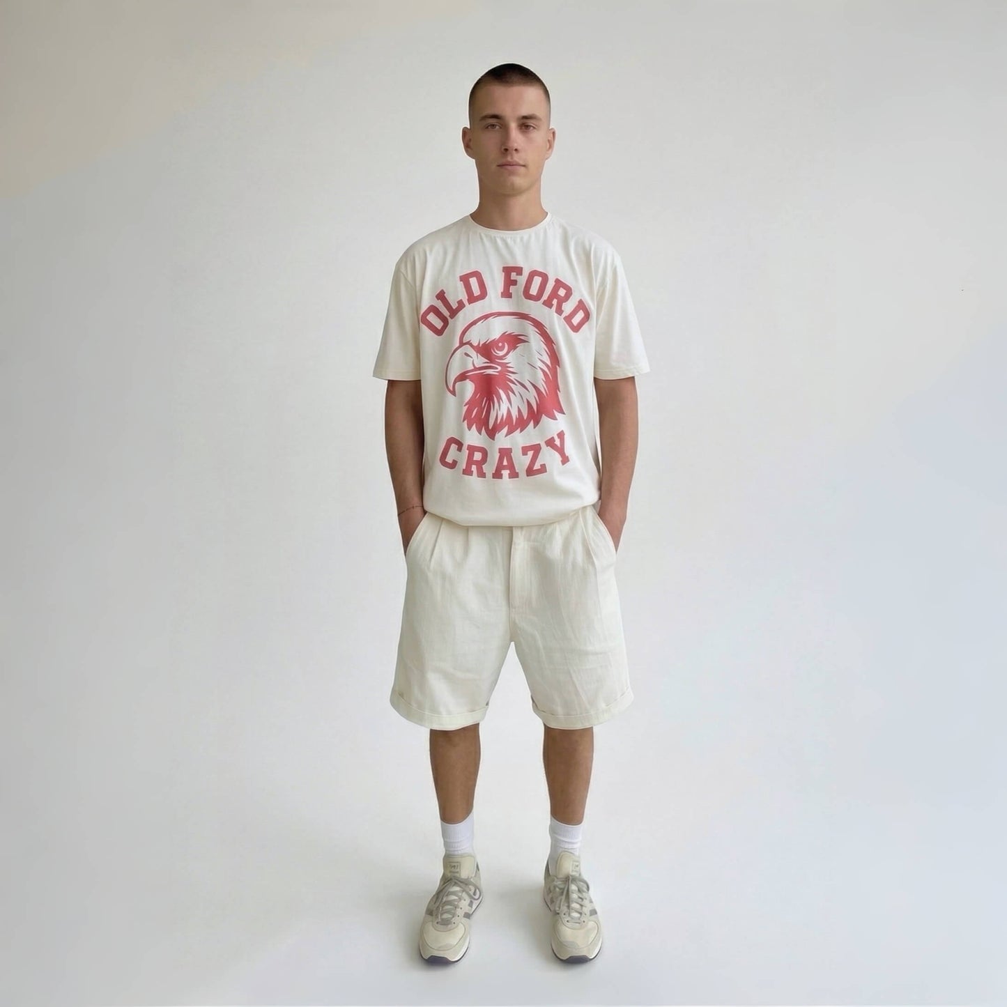 Vintage Eagle T-Shirt - Sugar/Red