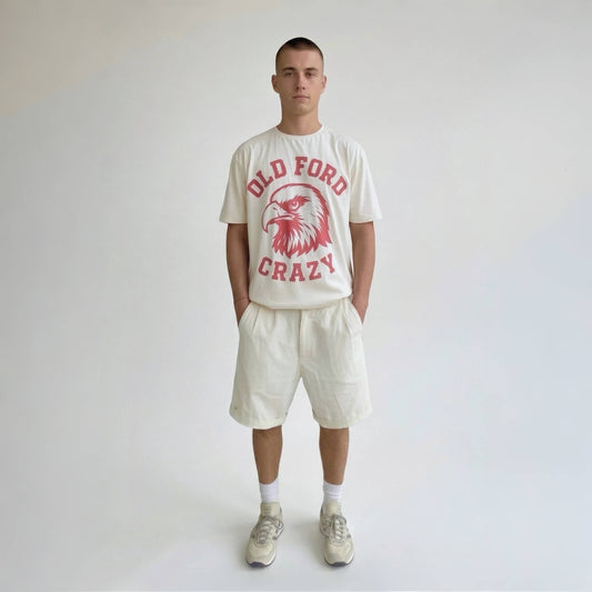 Vintage Eagle T-Shirt - Sugar/Red