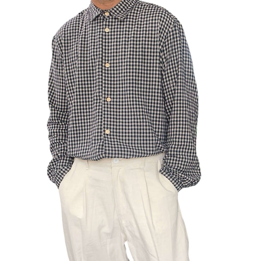 Original Shirt L/S - Cotton/Linen check