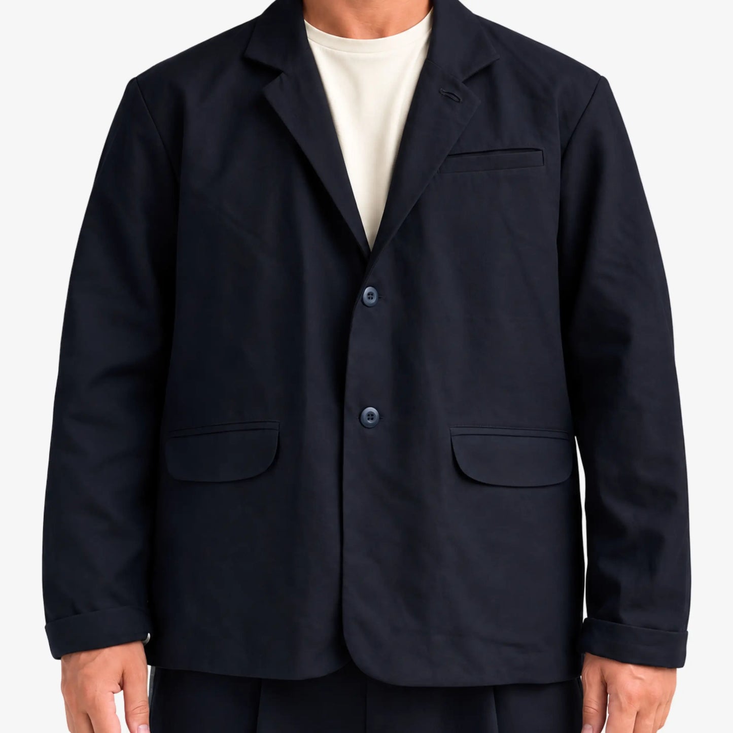 Baxter Jacket - Cotton Canvas - Deep Ocean Blue