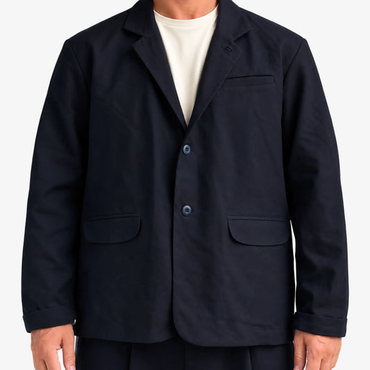 Baxter Jacket - Cotton Canvas - Deep Ocean Blue