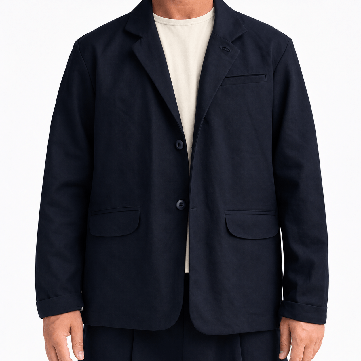 Baxter Jacket - Cotton Canvas - Deep Ocean Blue