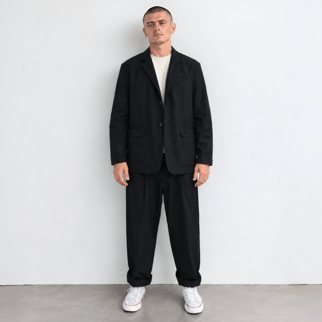 Baxter Jacket - Cotton Canvas - Deep Ocean Blue