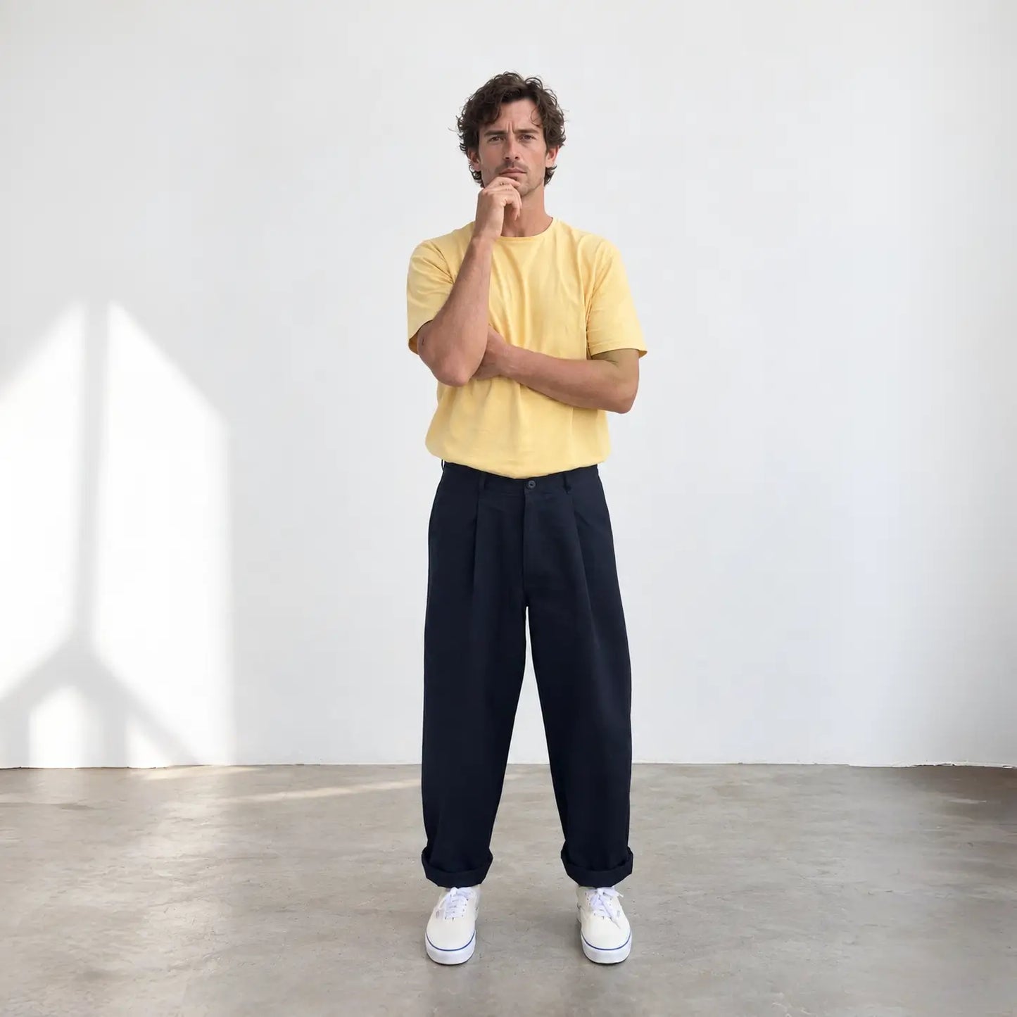 Baxter Pant - Cotton canvas - Deep Ocean Blue
