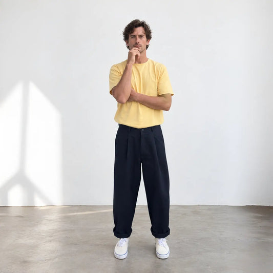 Baxter Pant - Cotton canvas - Deep Ocean Blue